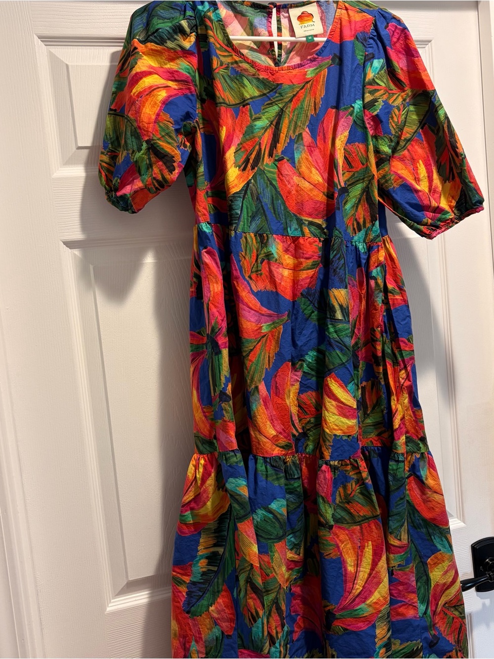 Farm Rio Puff-Sleeve Maxi Dress